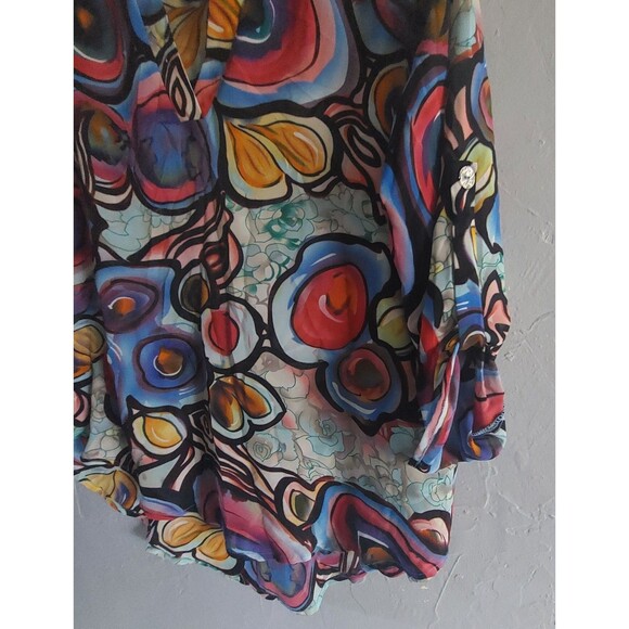 VINTAGE Vantarsi Tops Blouse Women XL, Polyester,Abstract,20 Inch Of Arm To Arm - Picture 10 of 12